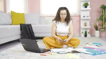 Successful and smart Female student who saves. video