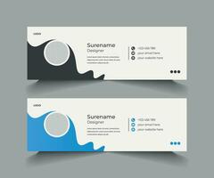 Email Signature Template Design vector