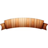 Realistic wooden banner. AI Generative png