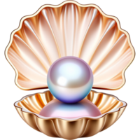 Pearl in opened shell. AI Generative png