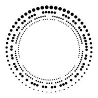 Abstract Halftone circular dotted frame. Vector illustration