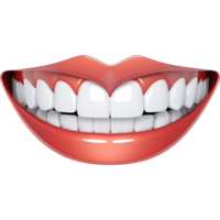 branco limpar \ limpo dentes. ai generativo png