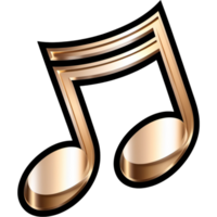 Musik- Hinweis Symbol. ai generativ png