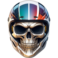 Realistic racer skull shirt design. AI Generative png