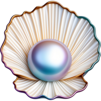 Pearl in opened shell. AI Generative png