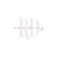 RD Beauty Initial Template Vector Design