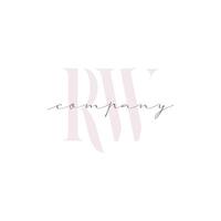 RW Beauty Initial Template Vector Design