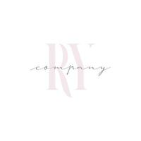 RY Beauty Initial Template Vector Design