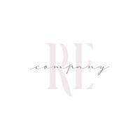 RE Beauty Initial Template Vector Design