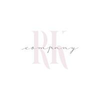 RK Beauty Initial Template Vector Design