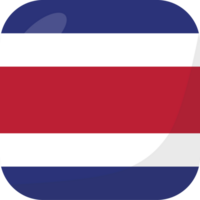 Costa rica flag square 3D cartoon style. png