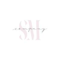 SM Beauty Initial Template Vector Design