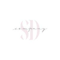 SD Beauty Initial Template Vector Design