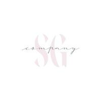 SG Beauty Initial Template Vector Design