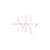 SR Beauty Initial Template Vector Design