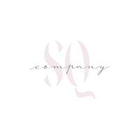 SQ Beauty Initial Template Vector Design