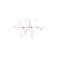 SY Beauty Initial Template Vector Design
