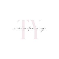 TY Beauty Initial Template Vector Design