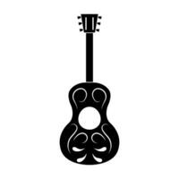 guitarra icono vector. acústico ilustración signo. audio símbolo. vector