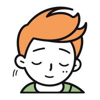 cute boy cartoon face vector illustration graphic design vector illustration graphic design