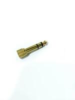 Jack 3.5mm to 6.3mm adapter isolated on white background photo