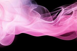 Pink smoke on a black background, light abstract texture, print, banner photo