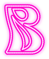 Pink Neon Letter B png