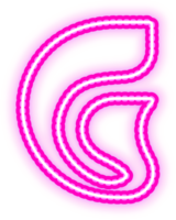 Pink Neon Letter G png