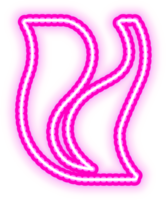 neon rosa alfabet brev png
