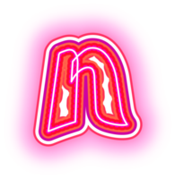 neon roze alfabet brieven png