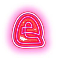 Neon Pink Alphabet Letters png