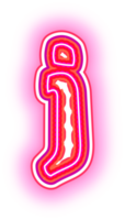 Pink Neon Letter j png