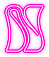 rosa neon brev logotyp n png