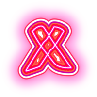 Neon Pink Alphabet Letters png