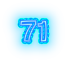 azul néon números e símbolos png