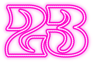rosa neon siffra 23 png