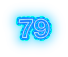 blu neon numeri e simboli png