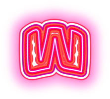 Neon- Rosa Alphabet Briefe png