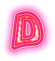 Pink Neon Letter D png