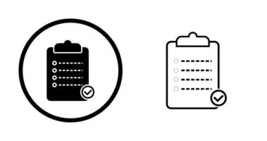 Unique Checklist Vector Icon