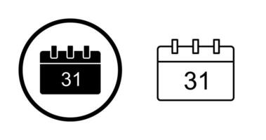 icono de vector de calendario único