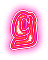 Neon Pink Alphabet Letters png