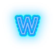 blu neon alfabeto lettere png