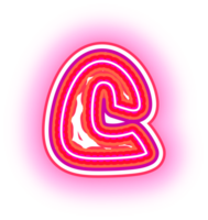 Neon- Rosa Alphabet Briefe png