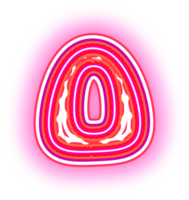 rosa neon lettera o png