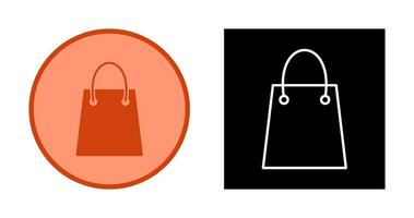 icono de vector de bolsa de compras única