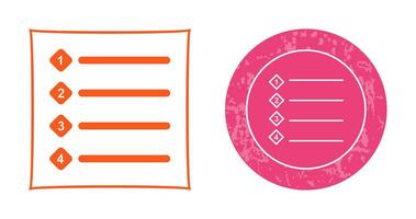 Unique Numbered list Vector Icon