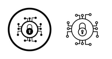 icono de vector de seguridad de datos único