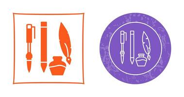 Unique Writing Equipment Vector Icon