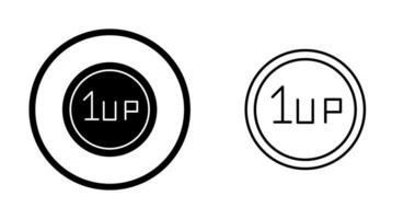 Unique 1UP Vector Icon